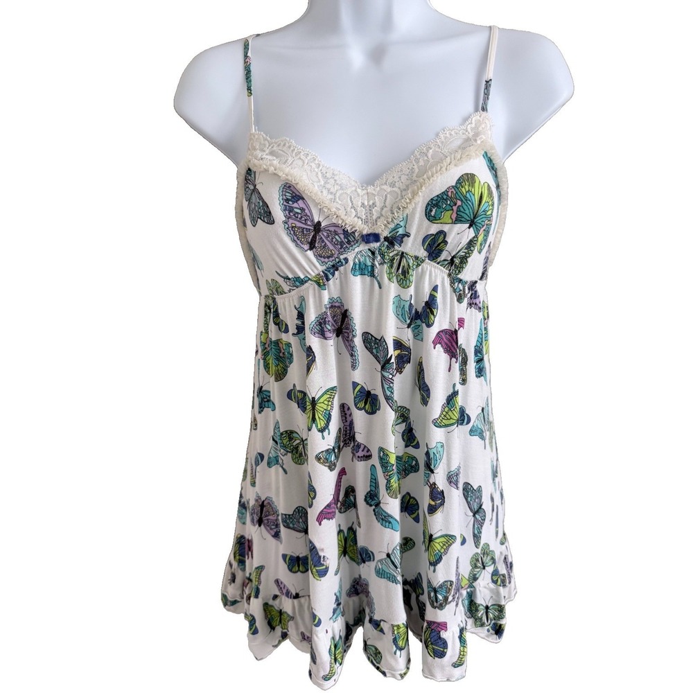 Victorias Secret Butterfly Babydoll Set Womens Medium Y2K Vacation Summer Travel